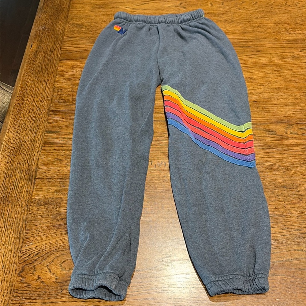 AVIATOR NATION Blue rainbow sweatpants. Women’s XS. See matching pullover listed